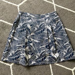 Navy blue and white brooks brothers high waisted skirt